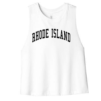 Rhode Island Throwback Design Classic Women's Racerback Cropped Tank