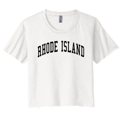 Rhode Island Throwback Design Classic Women's Crop Top Tee