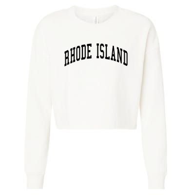 Rhode Island Throwback Design Classic Cropped Pullover Crew