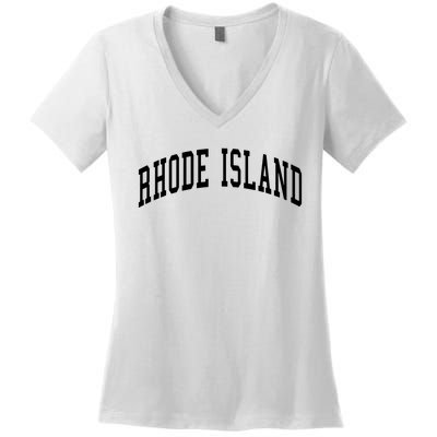 Rhode Island Throwback Design Classic Women's V-Neck T-Shirt