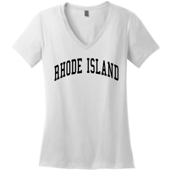 Rhode Island Throwback Design Classic Women's V-Neck T-Shirt