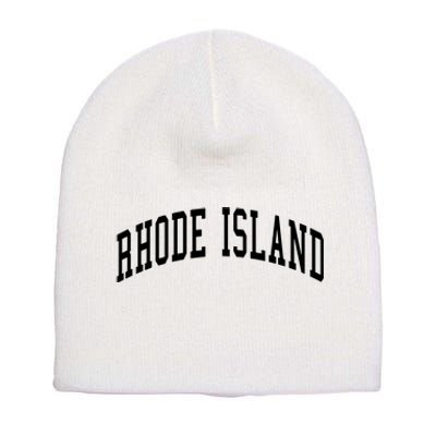 Rhode Island Throwback Design Classic Short Acrylic Beanie