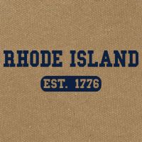 Rhode Island Throwback Design Classic Cotton Canvas Backpack