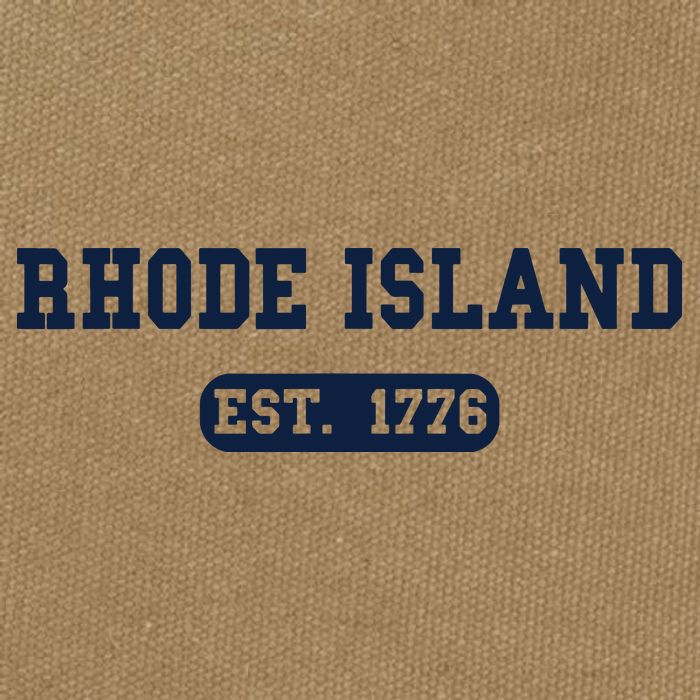 Rhode Island Throwback Design Classic Cotton Canvas Backpack