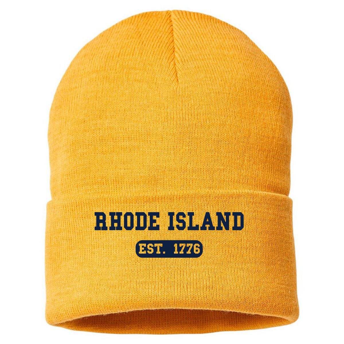 Rhode Island Throwback Design Classic Sustainable Knit Beanie