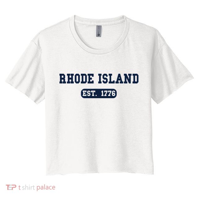 Rhode Island Throwback Design Classic Crop Top