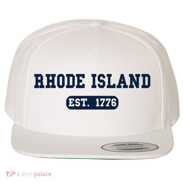 Rhode Island Throwback Design Classic Wool Snapback Cap