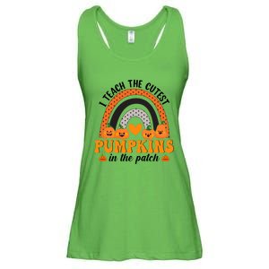 Rainbow I Teach The Cutest Pumpkins Halloween Teacher Gift Ladies Essential Flowy Tank