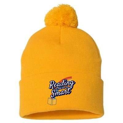 Reading Is The Key To Smart Pom Pom 12in Knit Beanie