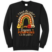 Rainbow I Teach The Cutest Daycare Pumpkin Halloween Teacher Sweatshirt