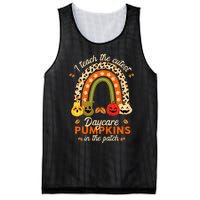 Rainbow I Teach The Cutest Daycare Pumpkin Halloween Teacher Mesh Reversible Basketball Jersey Tank