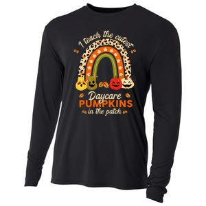 Rainbow I Teach The Cutest Daycare Pumpkin Halloween Teacher Cooling Performance Long Sleeve Crew