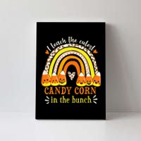 Rainbow I Teach Cutest Candy Corn Teacher Halloween Costume Canvas