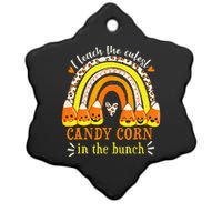 Rainbow I Teach Cutest Candy Corn Teacher Halloween Costume Ceramic Star Ornament