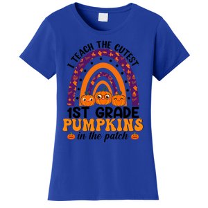 Rainbow I Teach The Cutest Pumpkins 1St Grade Teacher Gift Women's T-Shirt