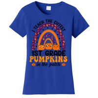 Rainbow I Teach The Cutest Pumpkins 1St Grade Teacher Gift Women's T-Shirt