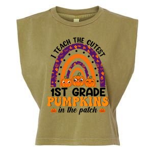 Rainbow I Teach The Cutest Pumpkins 1St Grade Teacher Gift Garment-Dyed Women's Muscle Tee