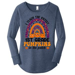 Rainbow I Teach The Cutest Pumpkins 1St Grade Teacher Gift Women's Perfect Tri Tunic Long Sleeve Shirt