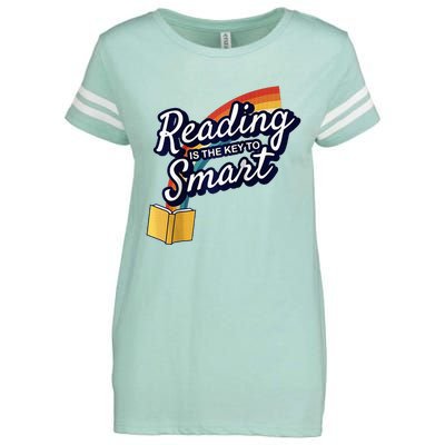 Reading Is The Key To Smart Raglan Baseball Enza Ladies Jersey Football T-Shirt