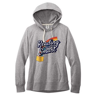 Reading Is The Key To Smart Raglan Baseball Women's Fleece Hoodie