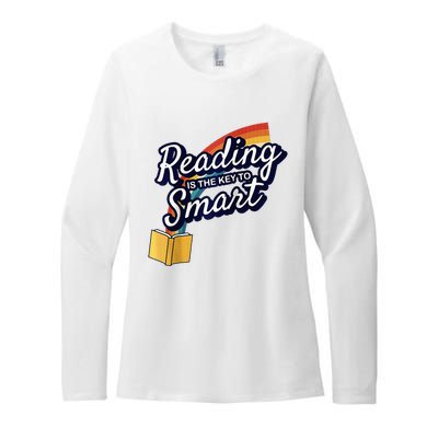 Reading Is The Key To Smart Raglan Baseball Womens CVC Long Sleeve Shirt