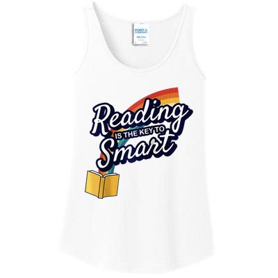 Reading Is The Key To Smart Raglan Baseball Ladies Essential Tank