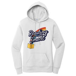 Reading Is The Key To Smart Raglan Baseball Women's Pullover Hoodie