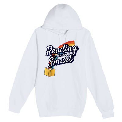 Reading Is The Key To Smart Raglan Baseball Premium Pullover Hoodie