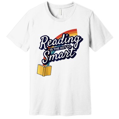 Reading Is The Key To Smart Raglan Baseball Premium T-Shirt