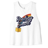 Reading Is The Key To Smart Raglan Baseball Women's Racerback Cropped Tank