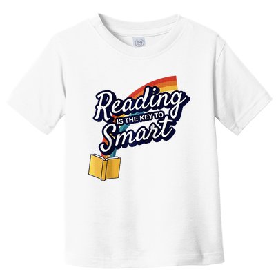 Reading Is The Key To Smart Raglan Baseball Toddler T-Shirt