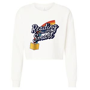 Reading Is The Key To Smart Raglan Baseball Cropped Pullover Crew