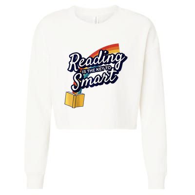 Reading Is The Key To Smart Raglan Baseball Cropped Pullover Crew