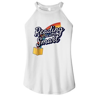 Reading Is The Key To Smart Raglan Baseball Women's Perfect Tri Rocker Tank