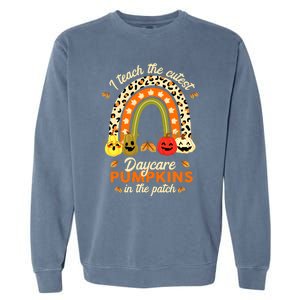 Rainbow I Teach The Cutest Pumpkins In The Patch Fall Season Garment-Dyed Sweatshirt