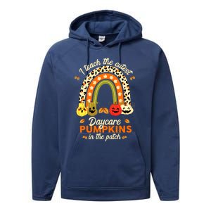 Rainbow I Teach The Cutest Pumpkins In The Patch Fall Season Performance Fleece Hoodie