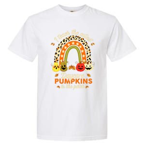 Rainbow I Teach The Cutest Pumpkins In The Patch Fall Season Garment-Dyed Heavyweight T-Shirt