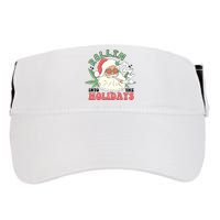 Rollin Into The Holidays Funny Marijuana Santa Adult Drive Performance Visor