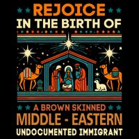 Rejoice In The Birth Of A Brown Skinned Middle Eastern Jesus Cooling Performance Crew T-Shirt