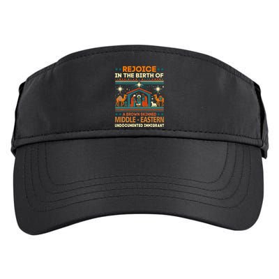Rejoice In The Birth Of A Brown Skinned Middle Eastern Jesus Adult Drive Performance Visor