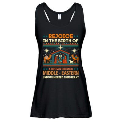 Rejoice In The Birth Of A Brown Skinned Middle Eastern Jesus Ladies Essential Flowy Tank