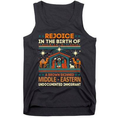 Rejoice In The Birth Of A Brown Skinned Middle Eastern Jesus Tank Top