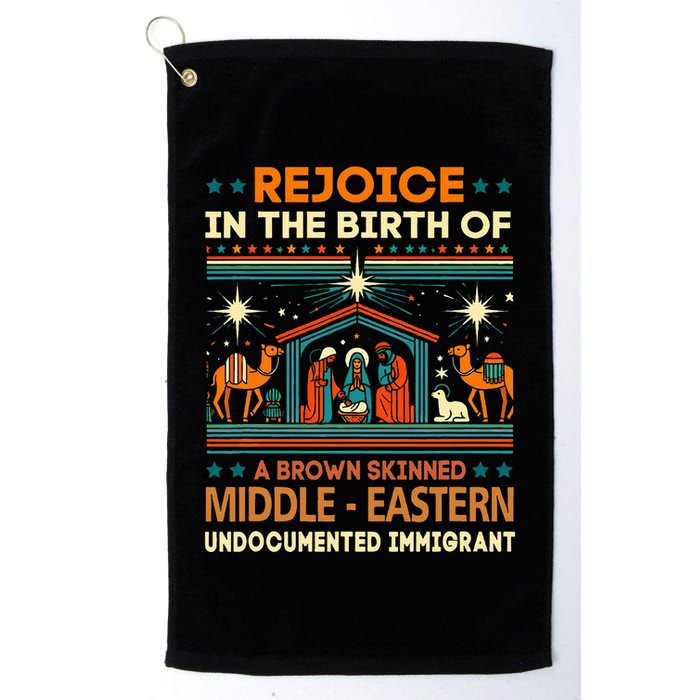 Rejoice In The Birth Of A Brown Skinned Middle Eastern Jesus Golf Towel