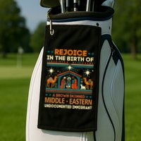 Rejoice In The Birth Of A Brown Skinned Middle Eastern Jesus Golf Towel