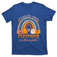 Rainbow I Teach The Cutest Pumpkins In The Patch Fall Season Gift T-Shirt