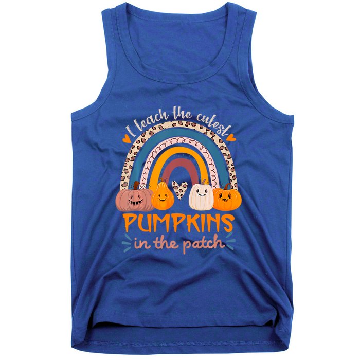 Rainbow I Teach The Cutest Pumpkins In The Patch Fall Season Gift Tank Top