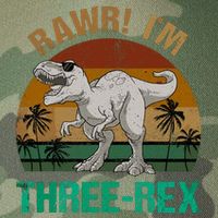 Rawr I'm Three Rex 3rd Birthday T-rex Dinosaur 3 Years Old Legacy Tie Dye Trucker Hat