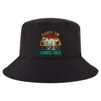 Rawr I'm Three Rex 3rd Birthday T-rex Dinosaur 3 Years Old Cool Comfort Performance Bucket Hat