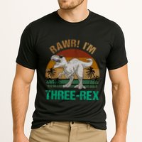 Rawr I'm Three Rex 3rd Birthday T-rex Dinosaur 3 Years Old Performance Shirt