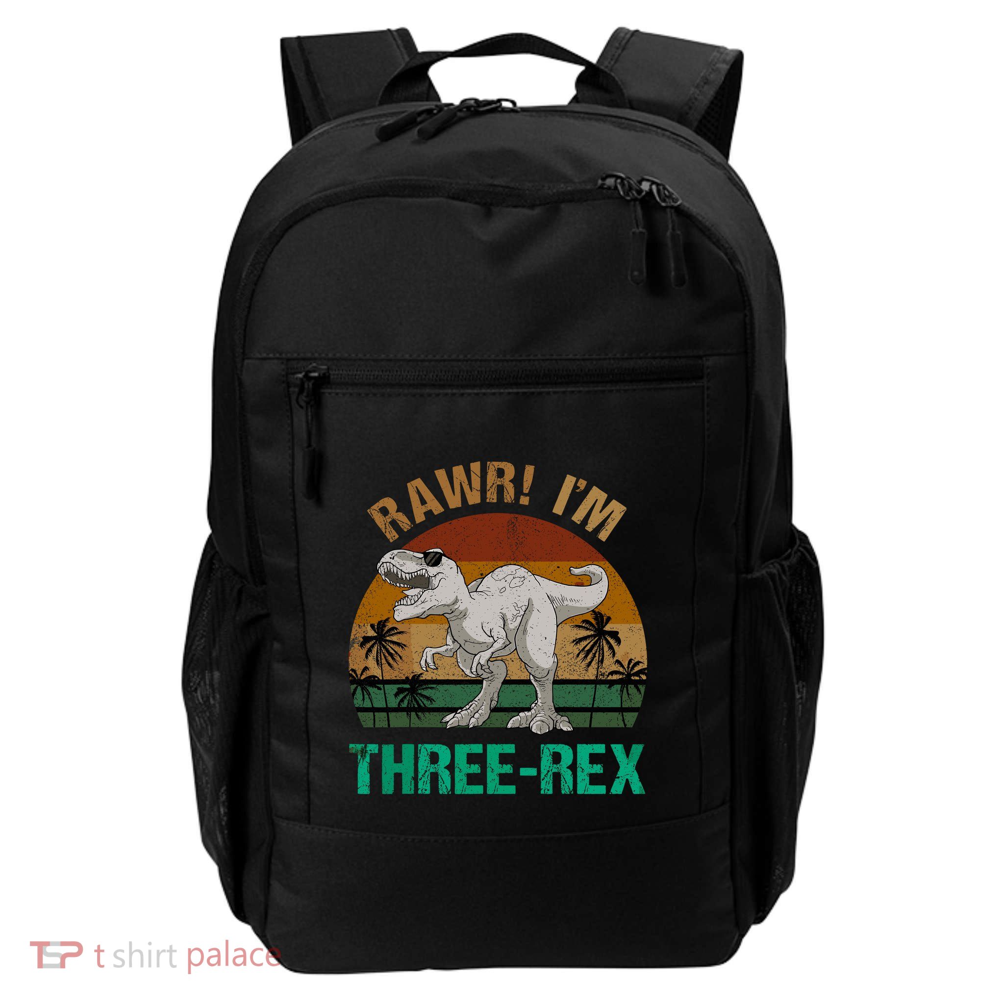 Rawr I'm Three Rex 3rd Birthday T-rex Dinosaur 3 Years Old Backpack